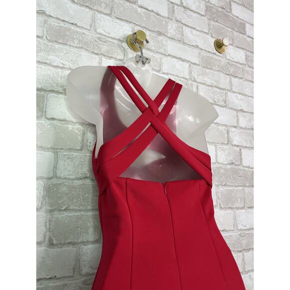 Guess Bodycon Red Strappy Mini Dress - Picture 9 of 15